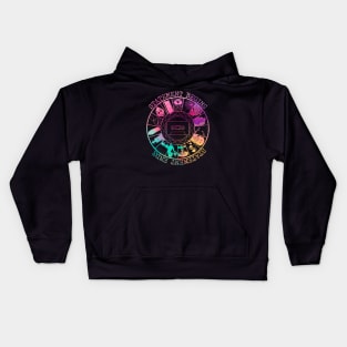 STATEMENT BEGINS OR STATEMENT  ENDS COLORABSTRACK Kids Hoodie